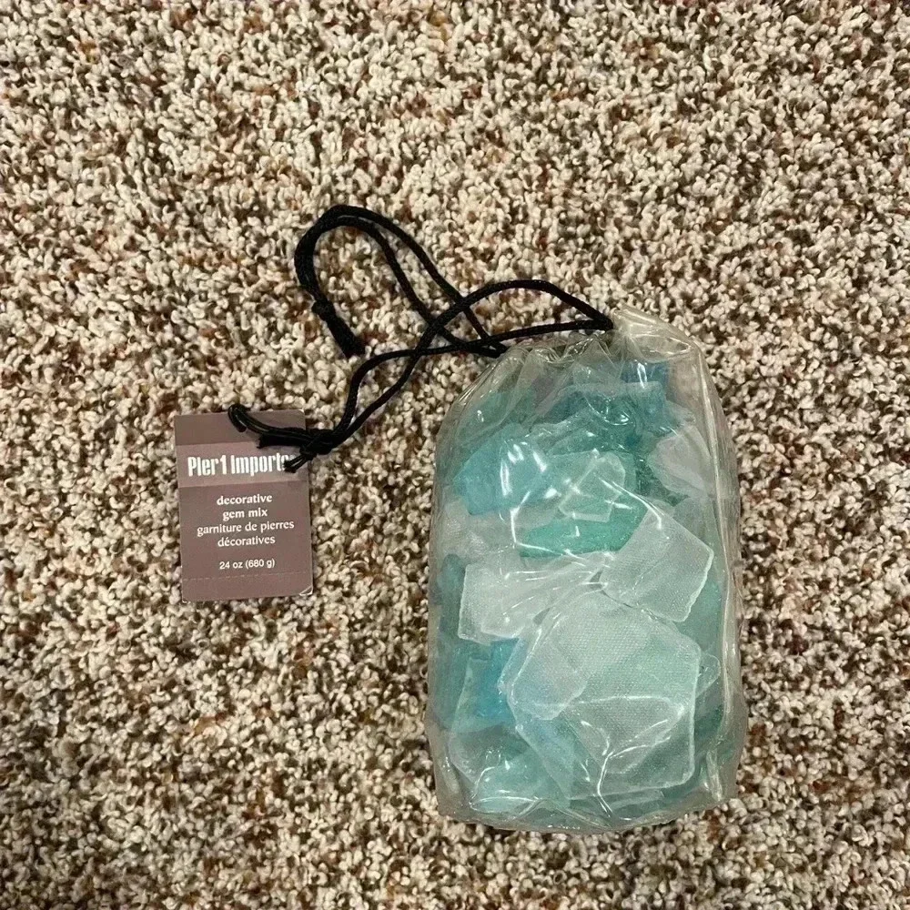[Pier 1 Imports] NWT Decorative Gem Mix Blue Teal and Clear Mix
